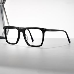 Frantz Black Square Glasses0