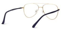Paige Blue-Gold Aviator Glasses6