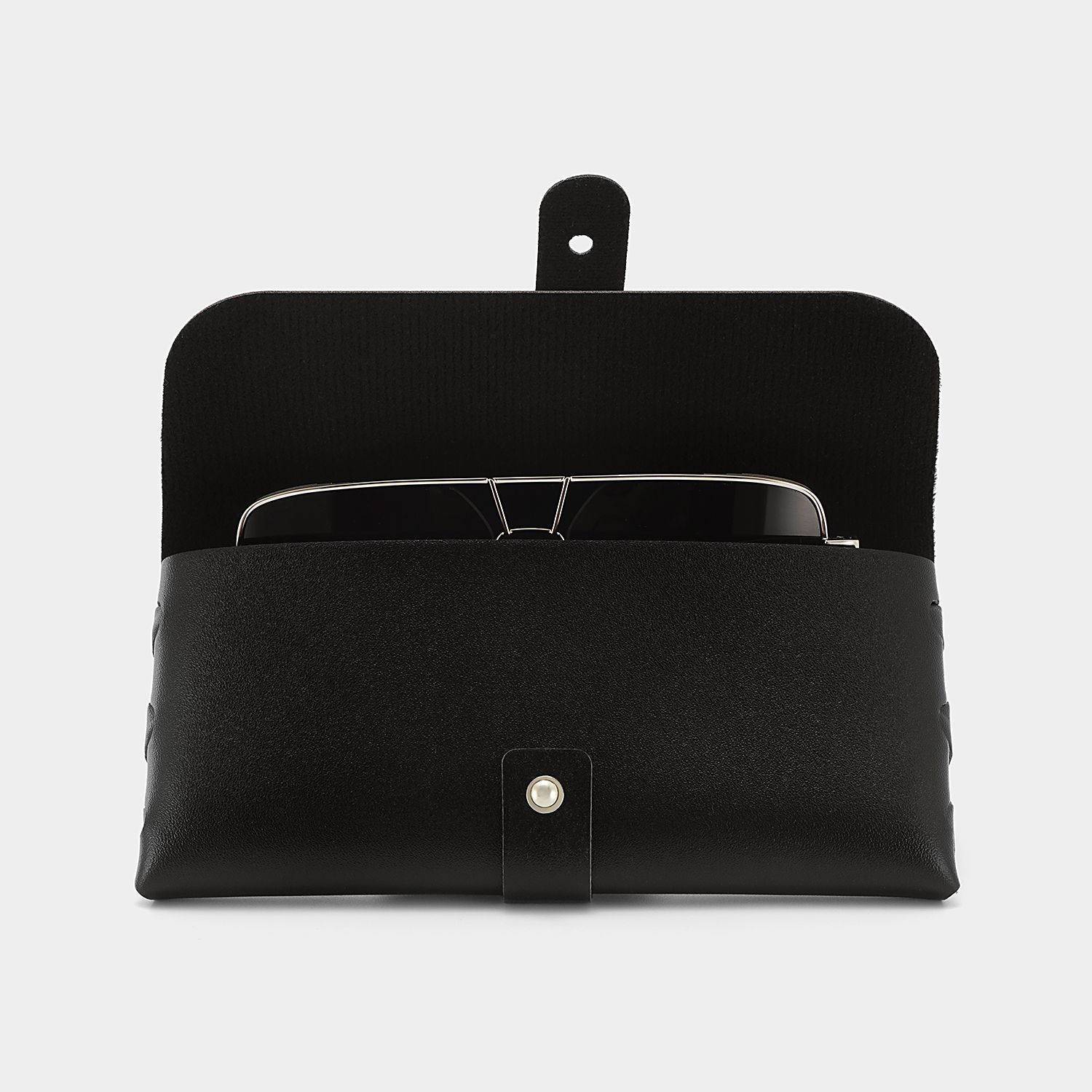 ZPJO615139-02 Black Man-made Leather Box, Glasses Pocket4