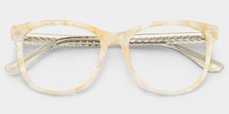 Julia Yellow Rectangle Glasses2