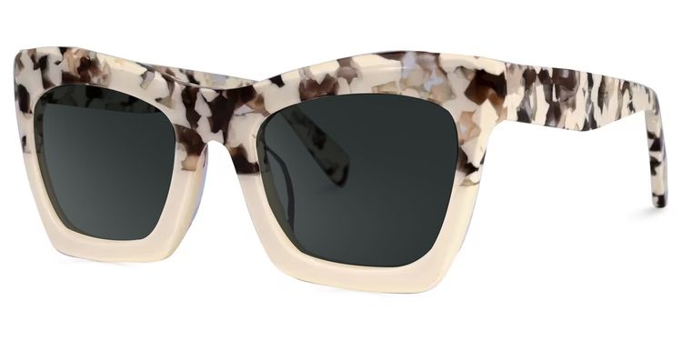 Benitez Two-Tone Rectangle Sunglasses
