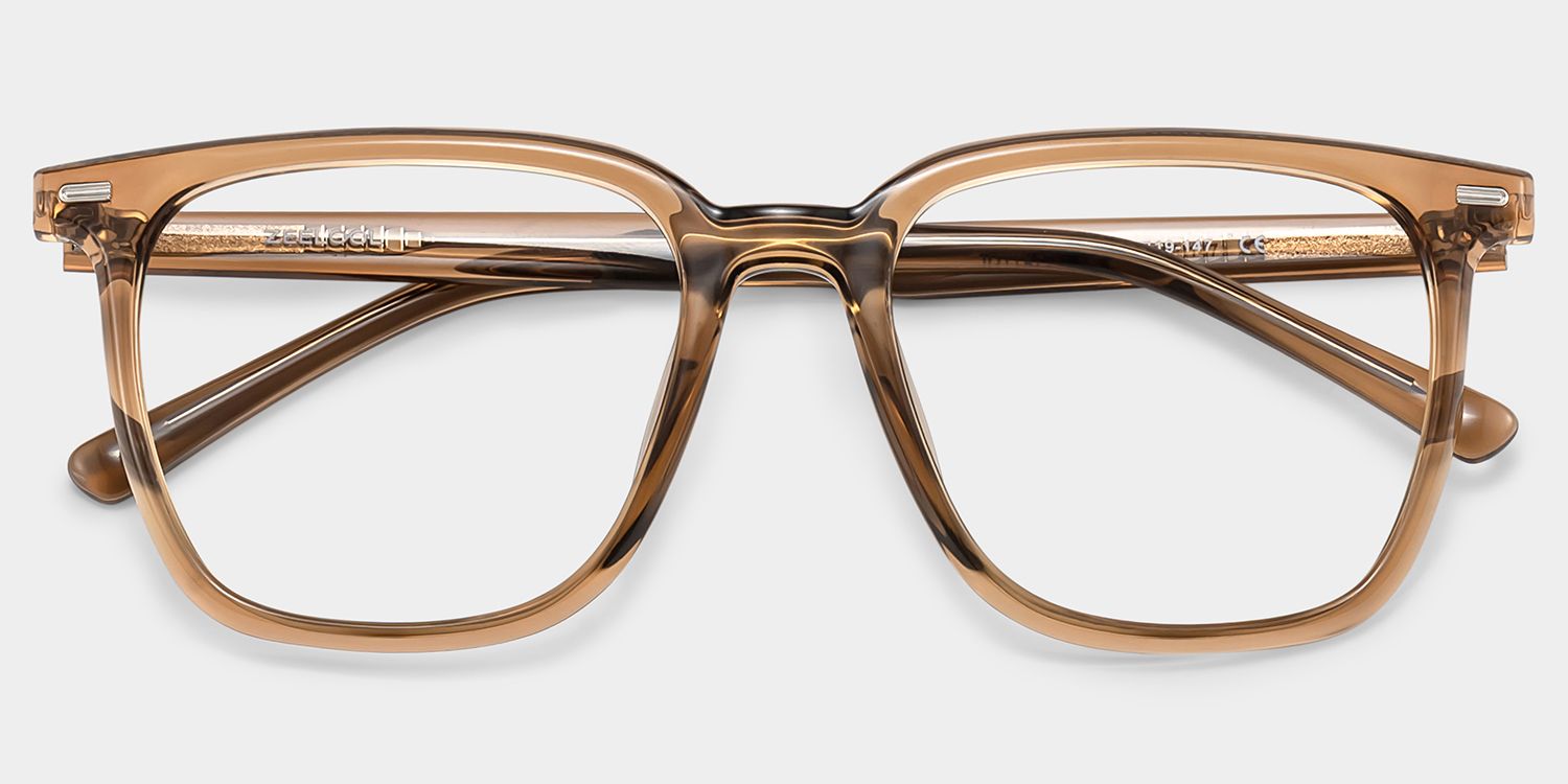 Eliza Light Brown Square Glasses Frames for Women | ZEELOOL2