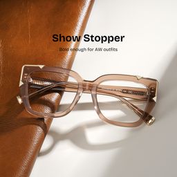 Dax Beige Square Glasses0