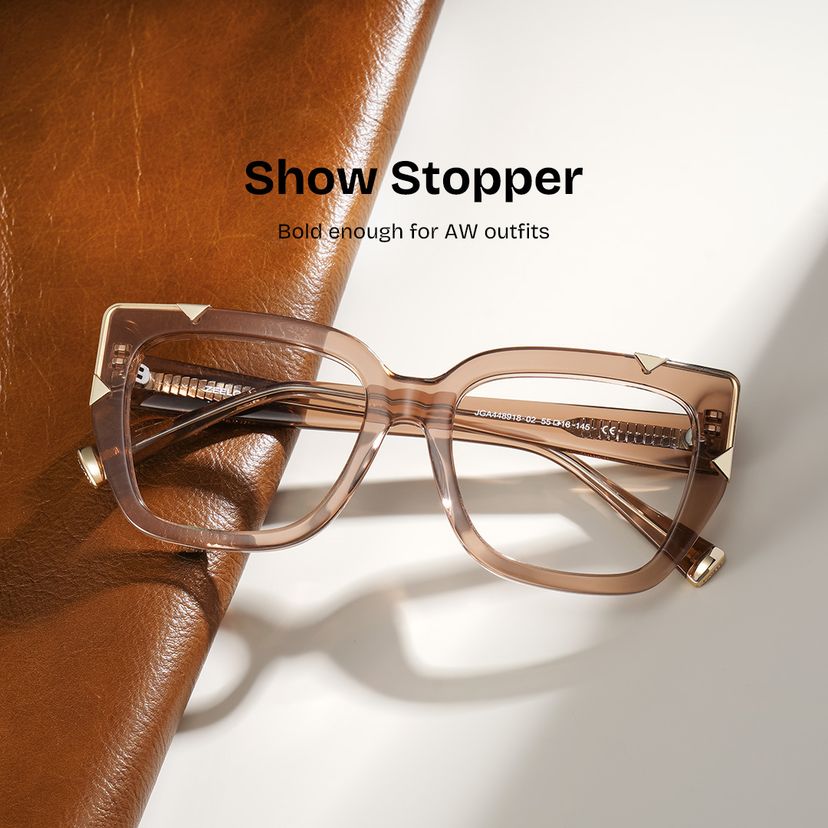 Dax Beige Square Glasses