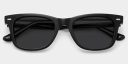 Robert Black Rectangle Sunglasses1