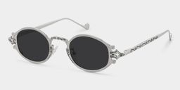 Serena Silver Oval Sunglasses2