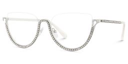 Sparkle Silver Cat eye Glasses4