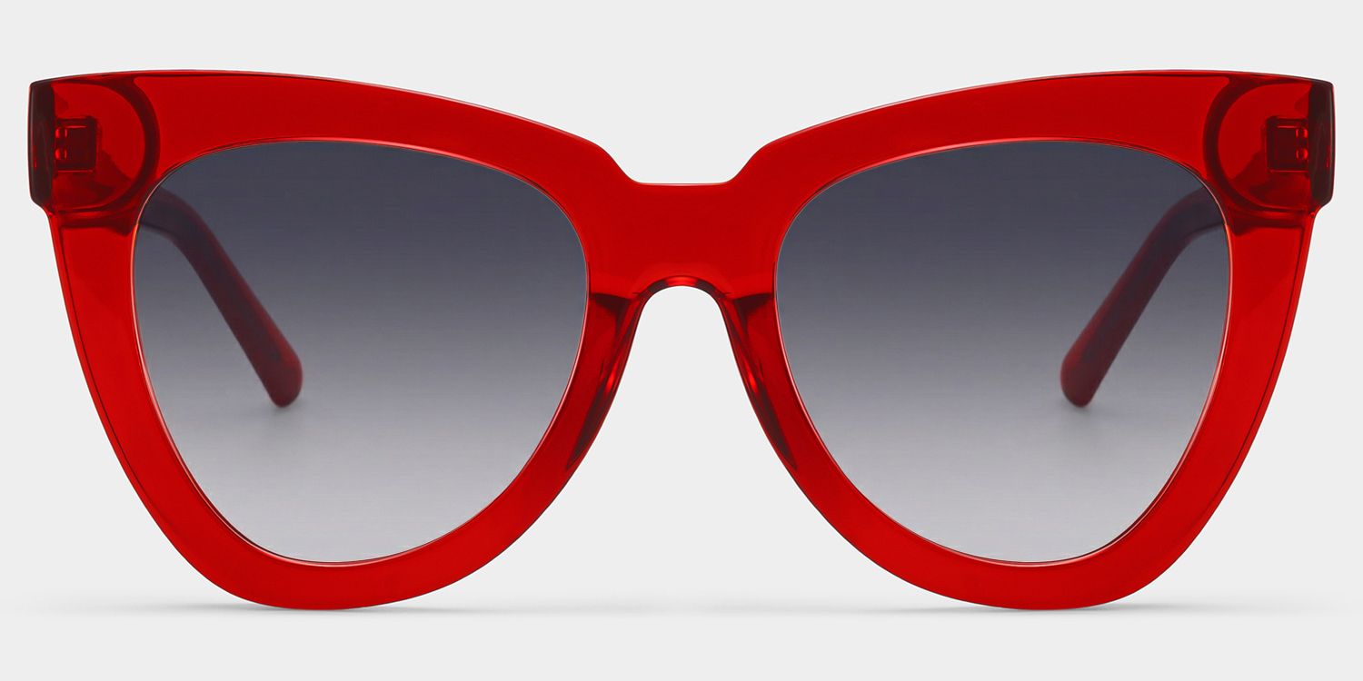 Yaser Cat Eye Style Red Frame Sunglasses | ZEELOOL0