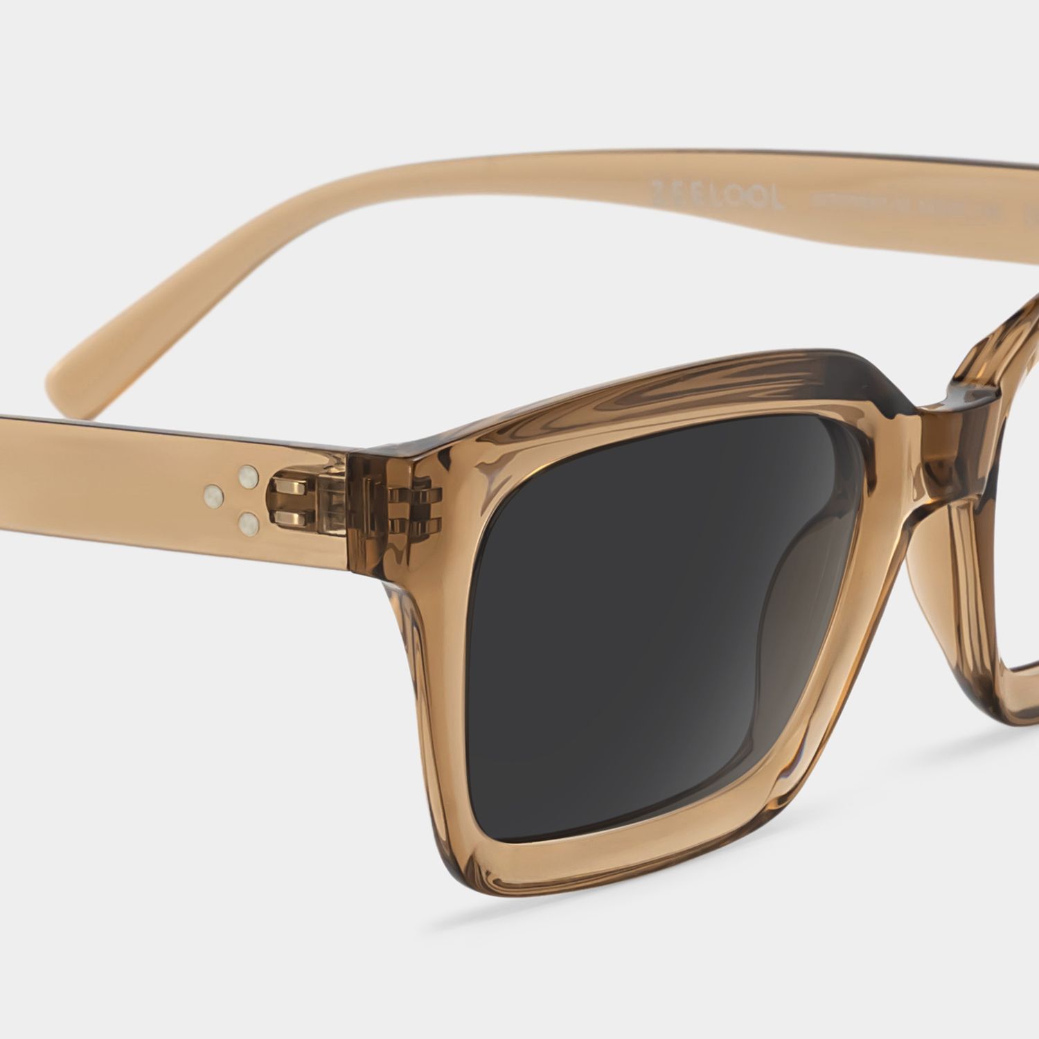 Grover Rectangle Beige Sunglasses for Women & Men | ZEELOOL4