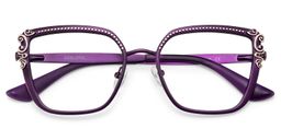 Frieze Purple Rectangle Glasses2