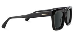 Solana Black Rectangle Sunglasses3