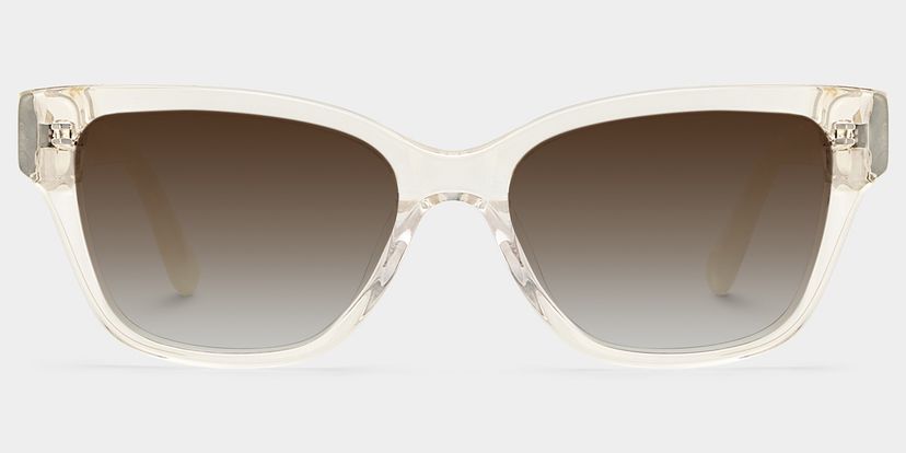 Miranda Clear Yellow Cat eye Sunglasses