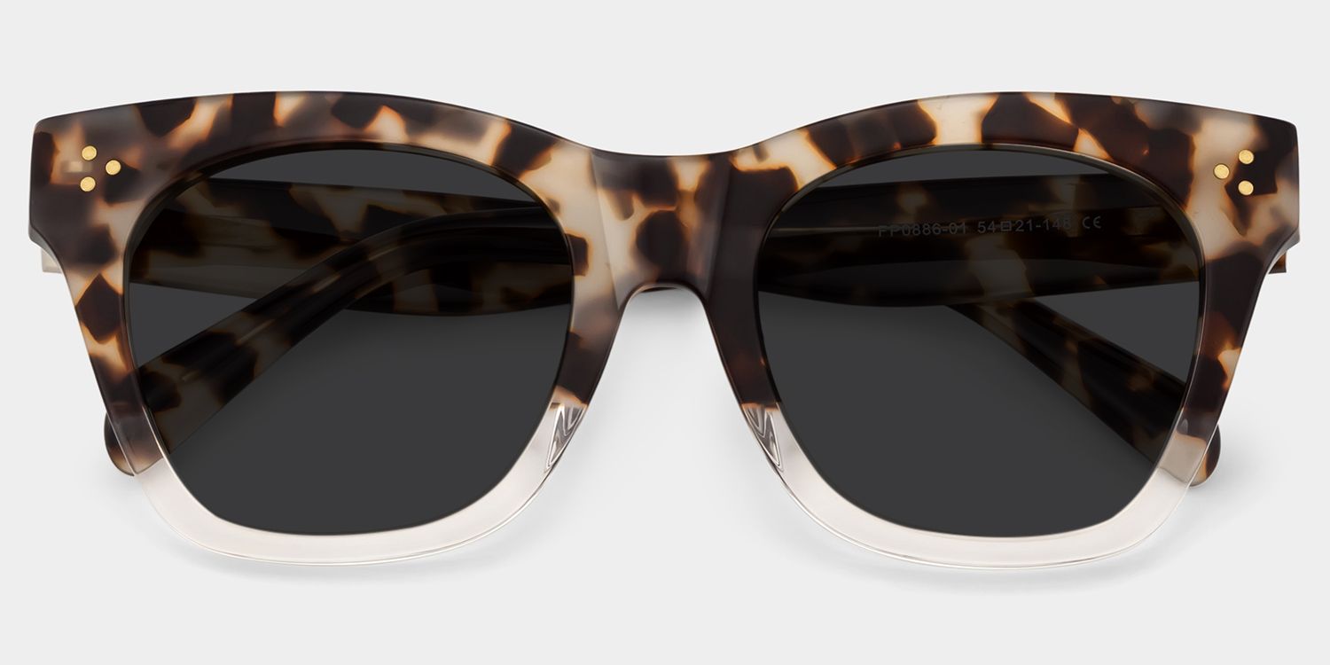 Tandy Light-Tortoise Square Polarized Sunglasses for Driving | ZEELOOL1