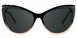 Shelby Black-Pink Cat eye Sunglasses0