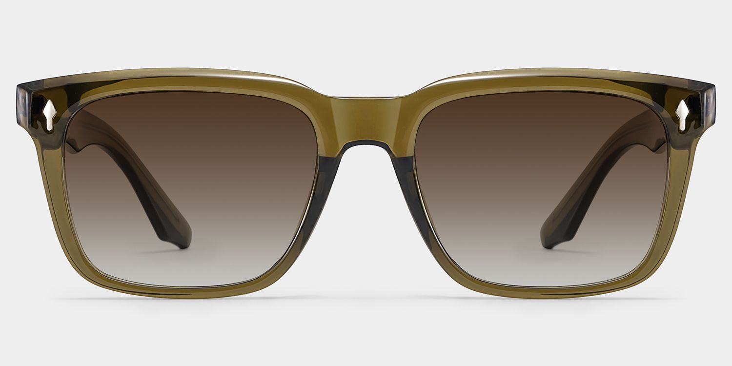 Fletcher Tr90 Brown Rectangle Frame Sunglasses | ZEELOOL0