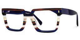 Laguer Blue Rectangle Glasses5