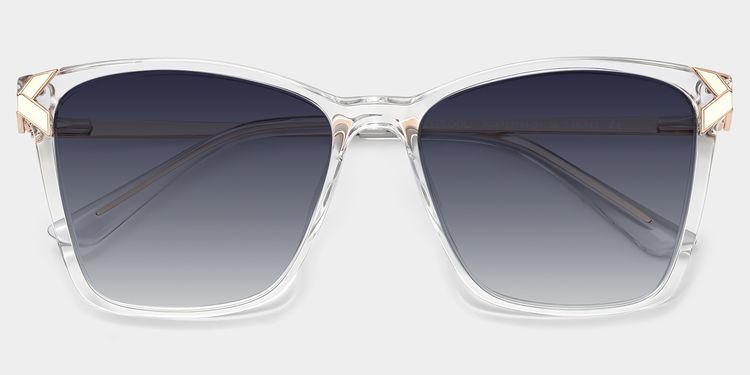 Tricee Clear Square Sunglasses