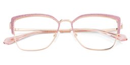 Javier Pink Rectangle Glasses2
