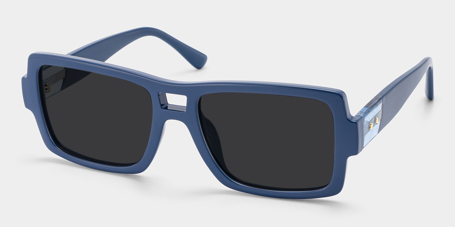 Nora Aviator Style Blue Frame Sunglasses | ZEELOOL2