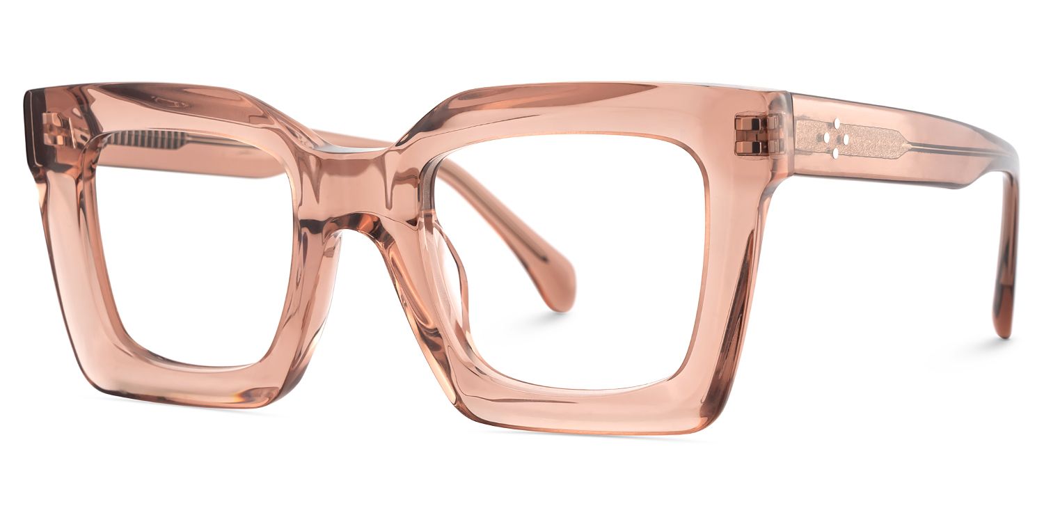 Lobo Square Beige Eyeglasses & Glasses Frames | ZEELOOL3