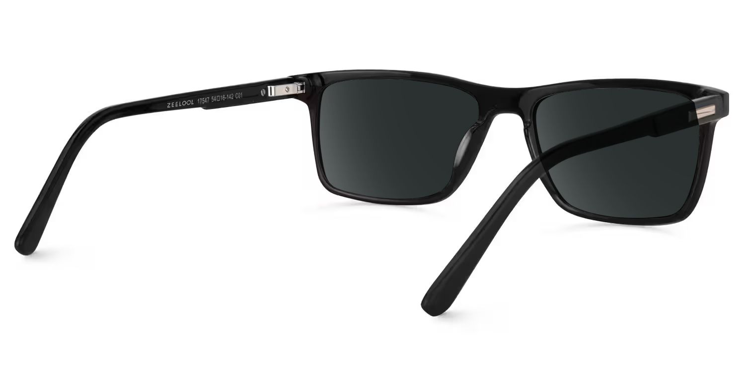 Daniel Rectangle Black Sunglasses for Women & Men | ZEELOOL3
