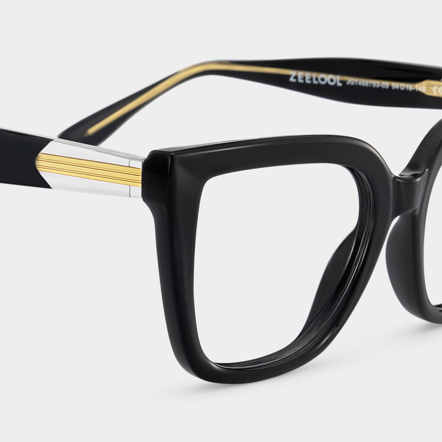 Mirta Square Black Glasses | Zeelool Glasses4