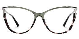 Yomary Two-Tone Cat eye Glasses0
