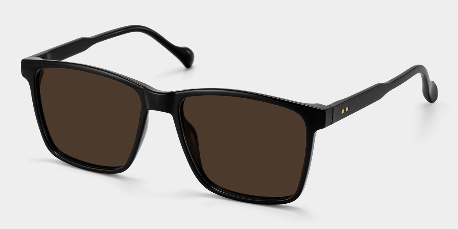 Burgos Black Square Polarized Sunglasses for Driving | ZEELOOL2