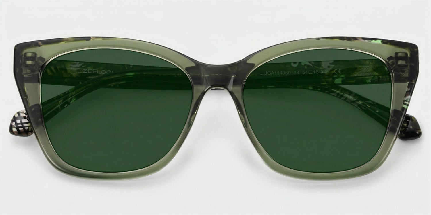 Maple Butterfly Style Green Frame Sunglasses | ZEELOOL1