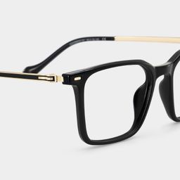 Archer Black Rectangle Glasses5