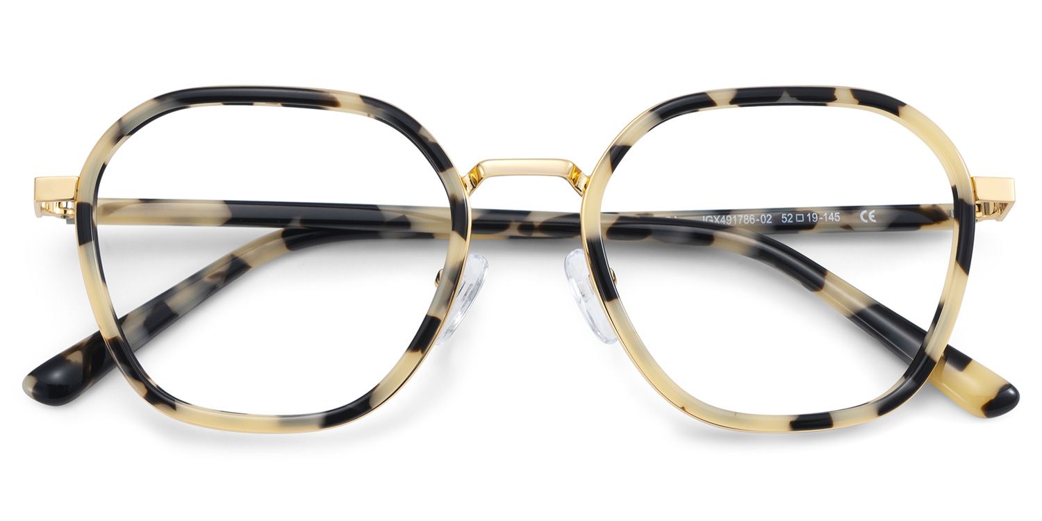 Mitchell Mixed Tortoise Frame Glasses with Geometric Shape | Zeelool3