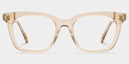 Angela Beige Square Glasses1