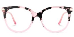 Mailyn Pink Tortoise Round Glasses1