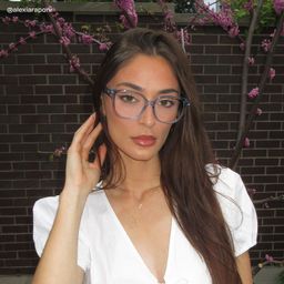 Clara Clear Blue Cat eye Glasses7