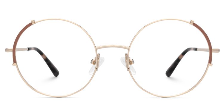 Rindy Brown Round Glasses