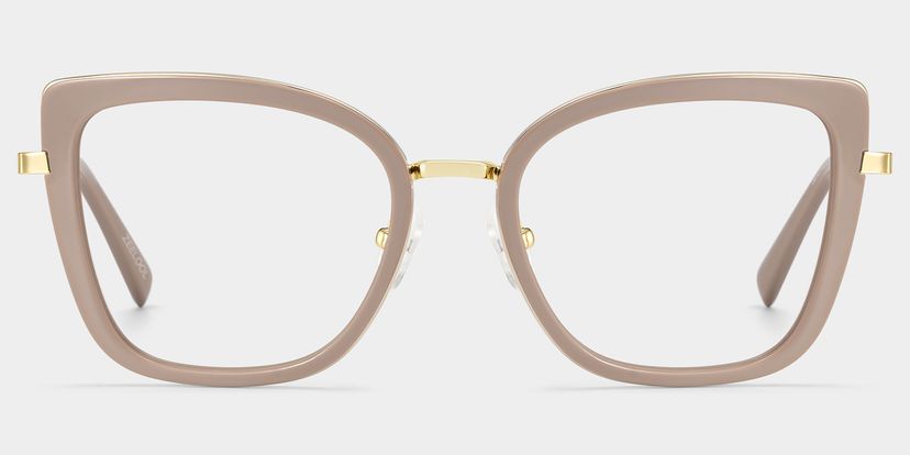 Leila Beige Butterfly Glasses