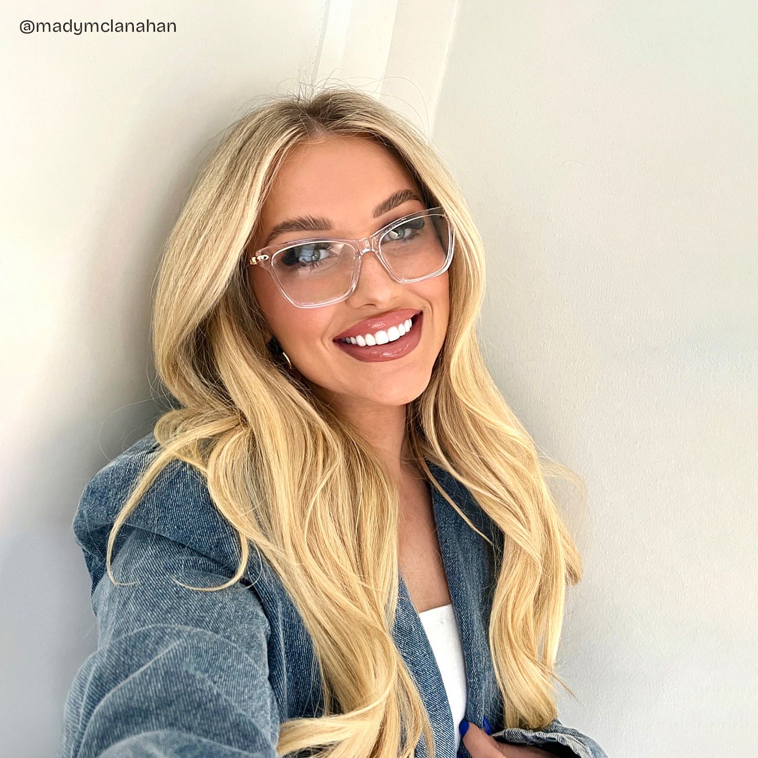 Cat eye Clear Eyeglasses- Amelia Mixed Frame Glasses10
