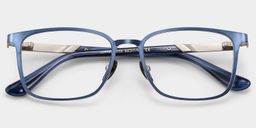 Aubrey Blue Rectangle Glasses2