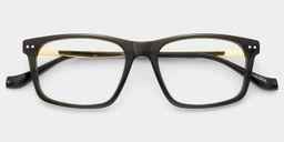 Cozy Dark Gray Rectangle Glasses5