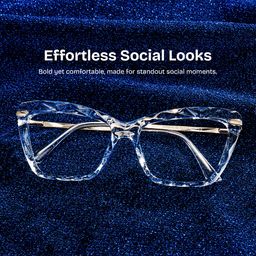 Juliet Clear Rectangle Glasses0