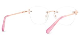 Jaxon Rose Gold Rectangle Glasses5