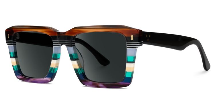 Kenish Multicolor Square Sunglasses