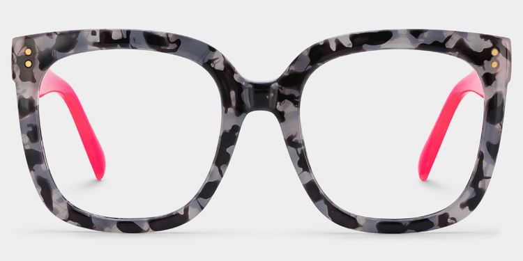 Ebony Gray-Tortoise Square Glasses