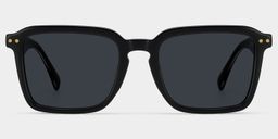 Vickerie Black Rectangle Sunglasses0