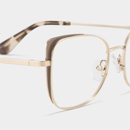 Tessa Khaki Gold Cat eye Glasses5