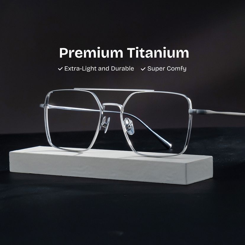 Jensen Silver Aviator Glasses