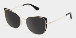 Tessa Black Gold Cat eye Sunglasses2