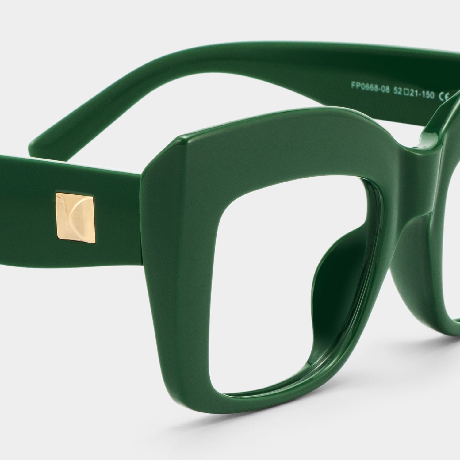 Alberta Cat-Eye Green Frame Glasses | Zeelool4