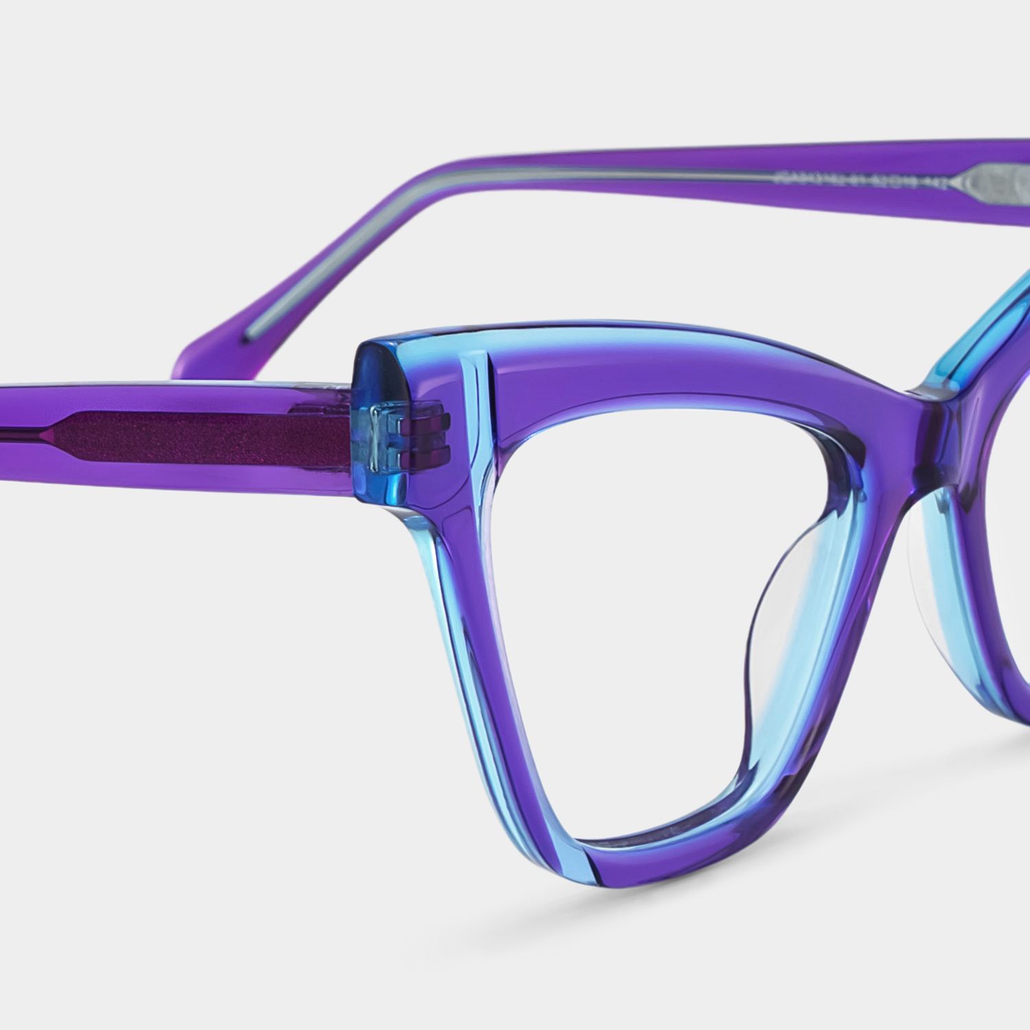 Saucie Cateye Purple Frame Glasses | Zeelool Optical4