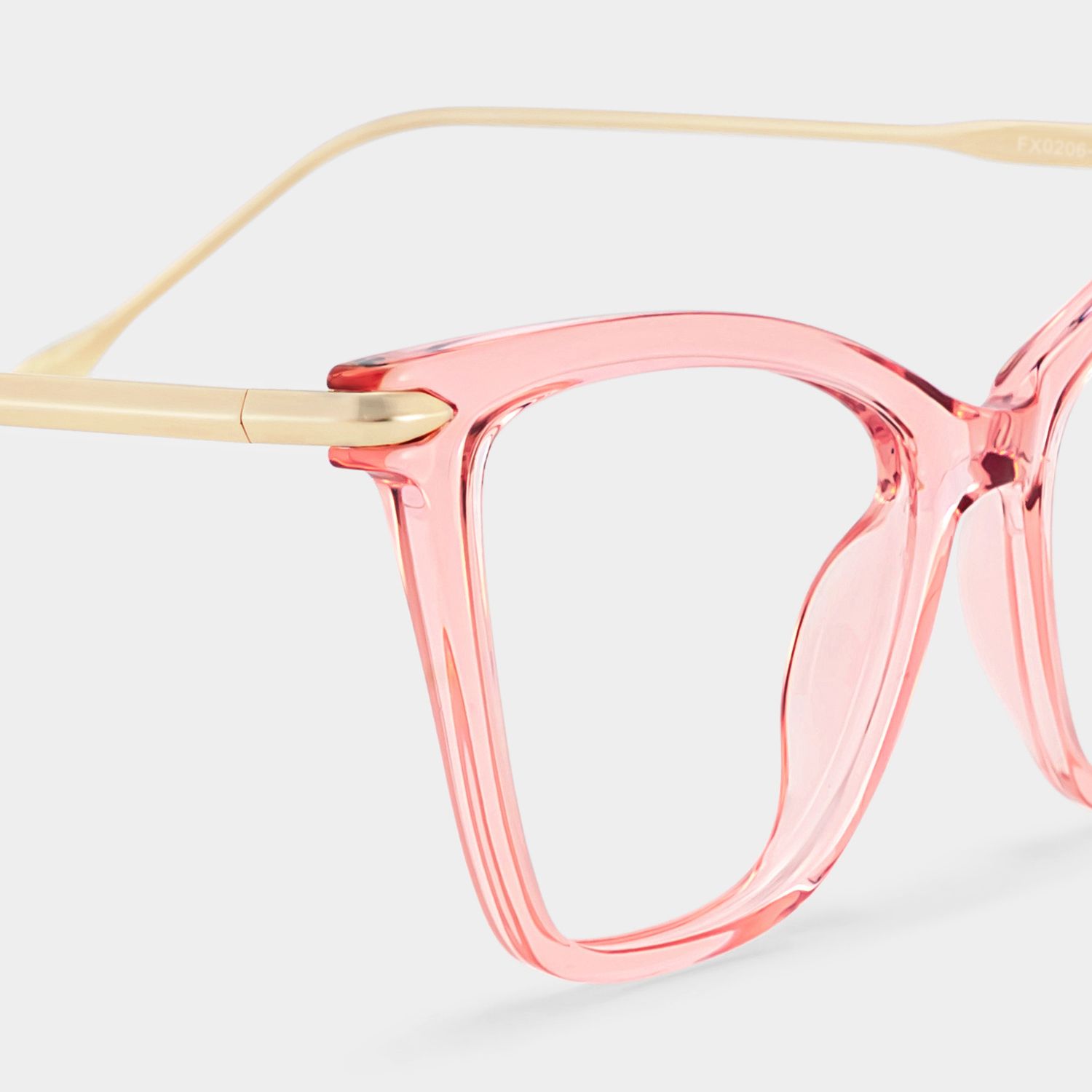 Hilary Butterfly Light Pink Transparent Eyeglass Frame | ZEELOOL5